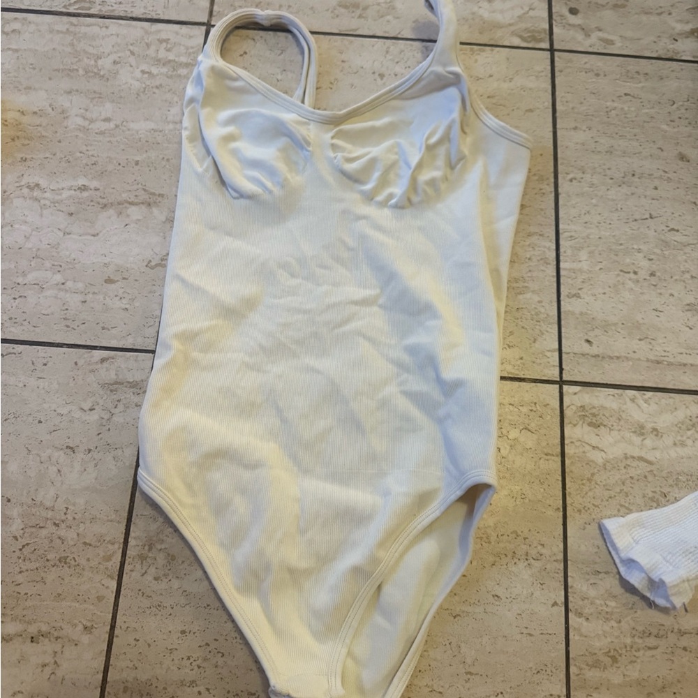 Kids White One Piece Swimsuit